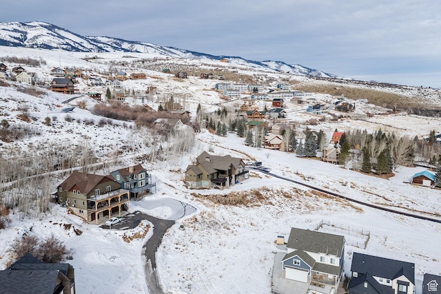 660 N Lochwood Dr # 69, Garden City, UT 84028 - snowy aerial view featuring a residential view and a mountain view