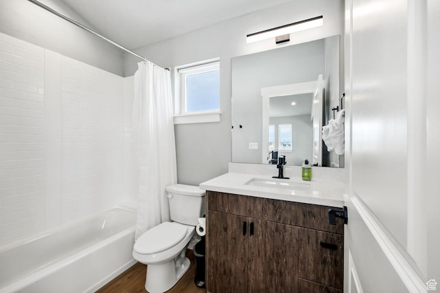660 N Lochwood Dr # 69, Garden City, UT 84028 - bathroom with wood finished floors, toilet, vanity, and shower / tub combo