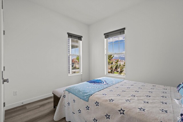 11242 S Willow Dr, South Jordan, UT 84009 - bedroom with wood finished floors and baseboards