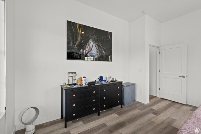 11242 S Willow Dr, South Jordan, UT 84009 - bedroom with wood finished floors and baseboards