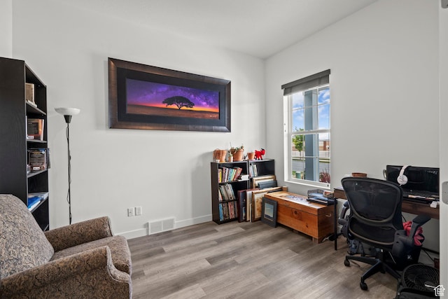 11242 S Willow Dr, South Jordan, UT 84009 - office area featuring wood finished floors and baseboards