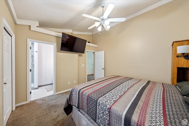 1040 N 1300th St Unit 52, St George, UT 84770 - carpeted bedroom with lofted ceiling and a ceiling fan