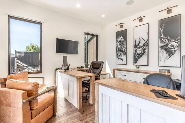 900 W Weber Canyon Rd, Oakley, UT 84055 - office featuring wood finished floors and recessed lighting