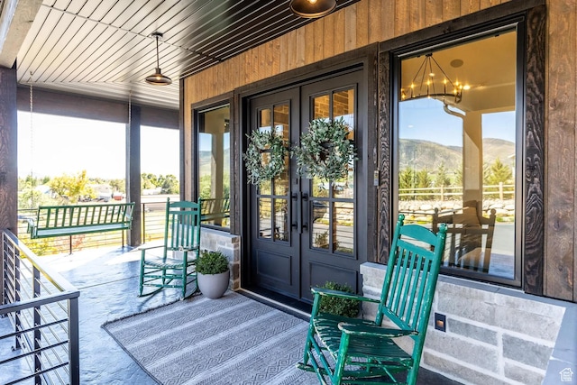 900 W Weber Canyon Rd, Oakley, UT 84055 - property entrance with french doors and a mountain view
