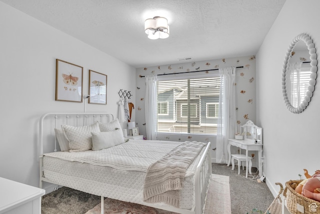 3791 W Soft Whisper Way, Herriman, UT 84096 - bedroom featuring light carpet, baseboards, and a textured ceiling