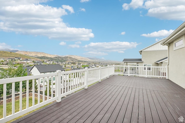 15056 S Sage Terrace Ln Unit 1014, Herriman, UT 84096 - wooden terrace with a residential view and a mountain view