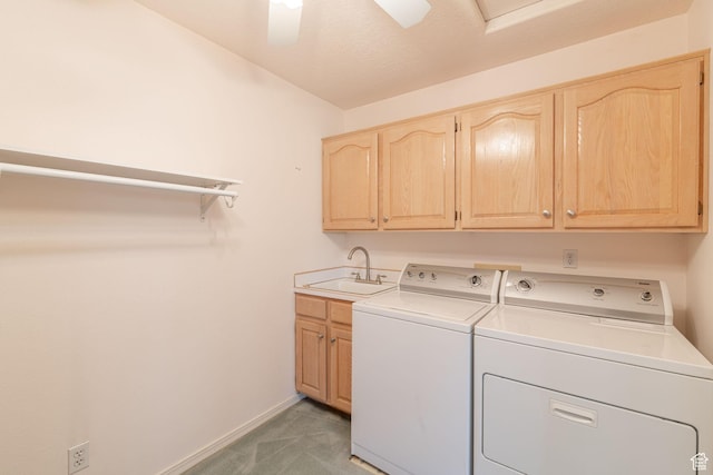 1055 E 900 S Unit 61, St George, UT 84790 - laundry room featuring cabinet space, separate washer and dryer, baseboards, and light colored carpet