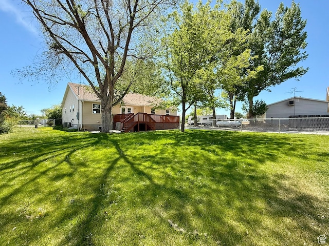 3870 S 2500 E, Vernal, UT 84078 - view of yard with a deck and stairs