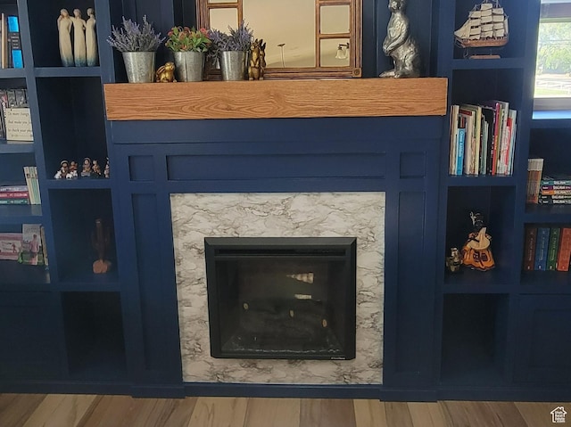 3870 S 2500 E, Vernal, UT 84078 - detailed view of wood finished floors and a high end fireplace