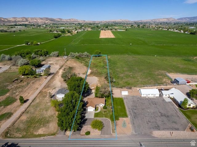3870 S 2500 E, Vernal, UT 84078 - aerial view of sparsely populated area with mountains and property boundaries highlighted