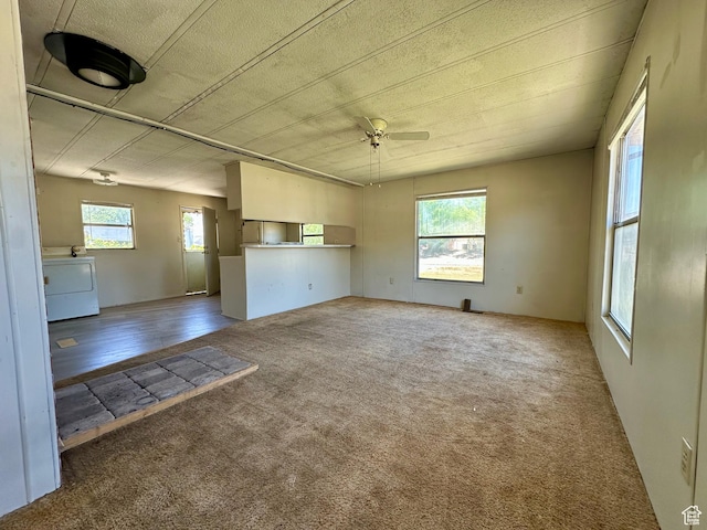 295 N 400 E, Nephi, UT 84648 - carpeted empty room featuring washer / clothes dryer and a ceiling fan