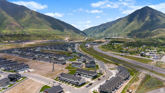 3457 E 1320 S, Spanish Fork, UT 84660 - aerial view of residential area featuring a mountain backdrop