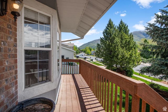 2239 E 3225 N, Layton, UT 84040 - wooden deck featuring a mountain view