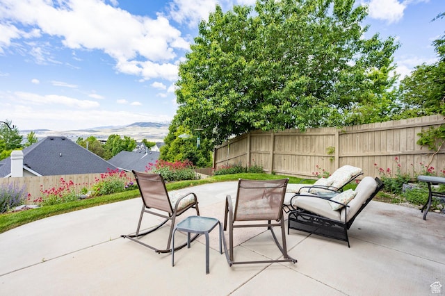 2271 W New Harvest Ln, Lehi, UT 84043 - fenced backyard featuring a patio and a mountain view