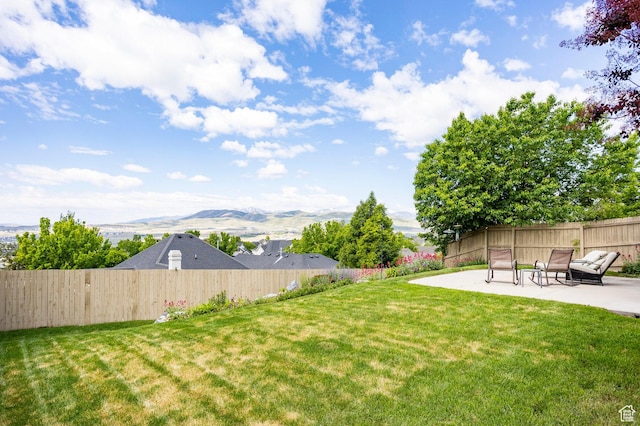 2271 W New Harvest Ln, Lehi, UT 84043 - view of yard featuring a patio area and a mountain view