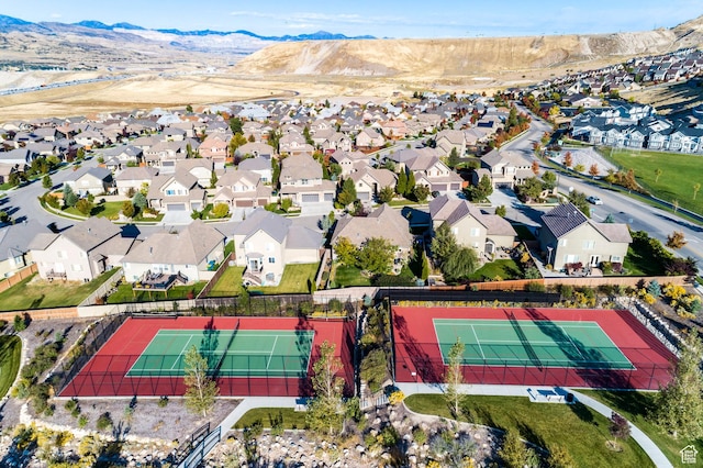2271 W New Harvest Ln, Lehi, UT 84043 - aerial perspective of suburban area with a mountain backdrop