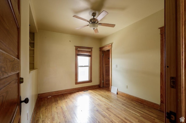 625 S 400 E, Salt Lake City, UT 84111 - unfurnished room with ceiling fan, light wood-type flooring, and baseboards