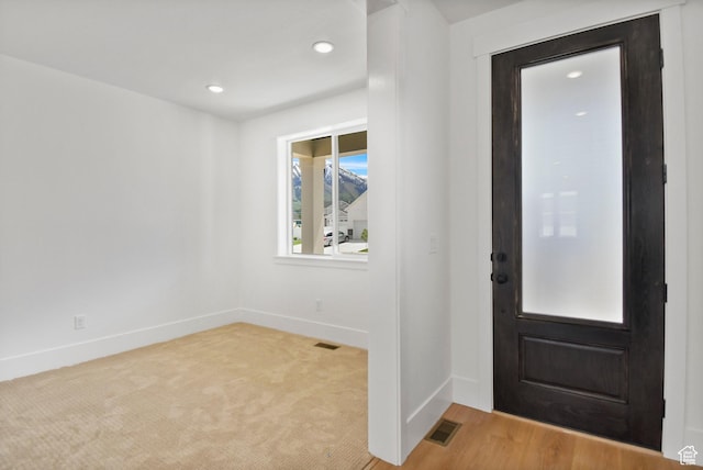 1323 E 370 S, Payson, UT 84651 - entrance foyer featuring baseboards, recessed lighting, and light colored carpet