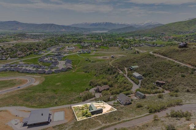 350 Luzern Rd E, Midway, UT 84049 - aerial view of property's location with property boundaries highlighted and a mountain backdrop