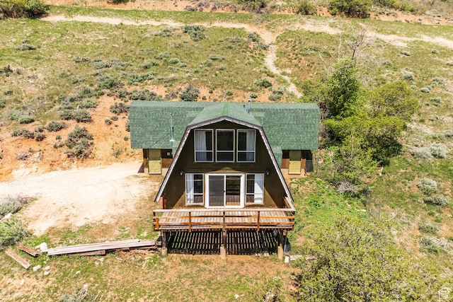 350 Luzern Rd E, Midway, UT 84049 - rear view of house featuring a shingled roof and a deck
