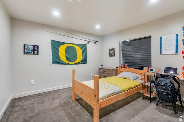 1460 E Lowe Peak Dr, Eagle Mountain, UT 84005 - bedroom featuring carpet flooring, recessed lighting, and baseboards