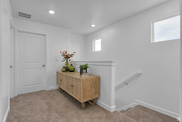 1261 N 375 E Unit 155, Harrisville, UT 84404 - hallway with an upstairs landing, light colored carpet, recessed lighting, and baseboards