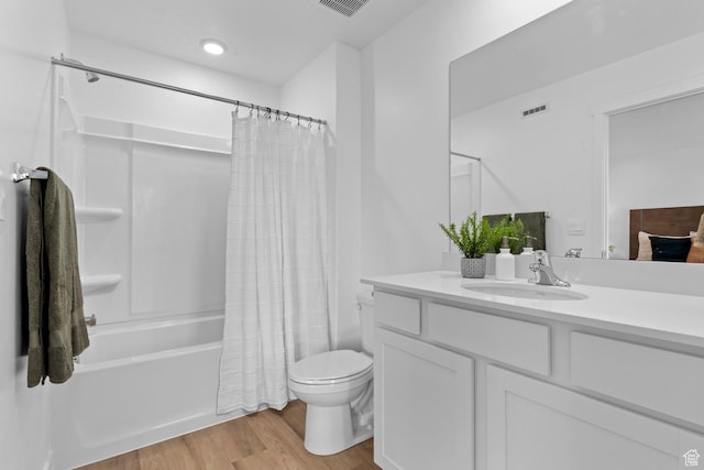 1261 N 375 E Unit 155, Harrisville, UT 84404 - full bathroom with wood finished floors, toilet, vanity, and shower / bath combo