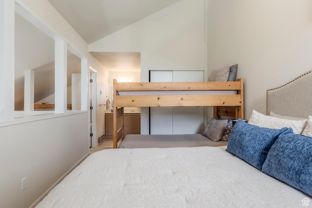2025 S Canyon Resort Dr Unit F-8, Park City, UT 84098 - bedroom with lofted ceiling