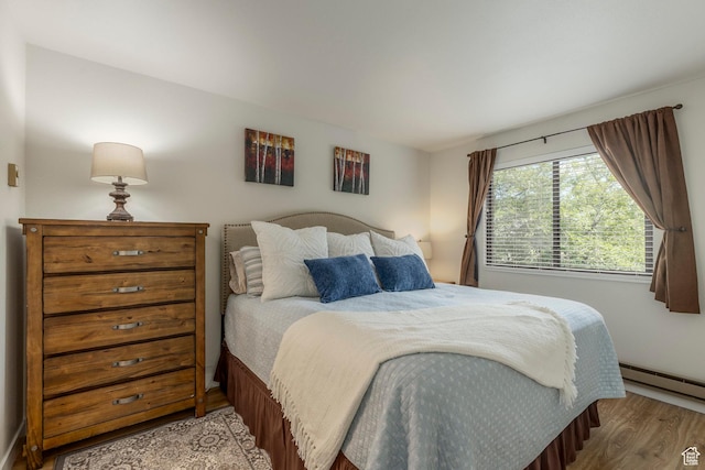 2025 S Canyon Resort Dr Unit F-8, Park City, UT 84098 - bedroom featuring wood finished floors and a baseboard heating unit
