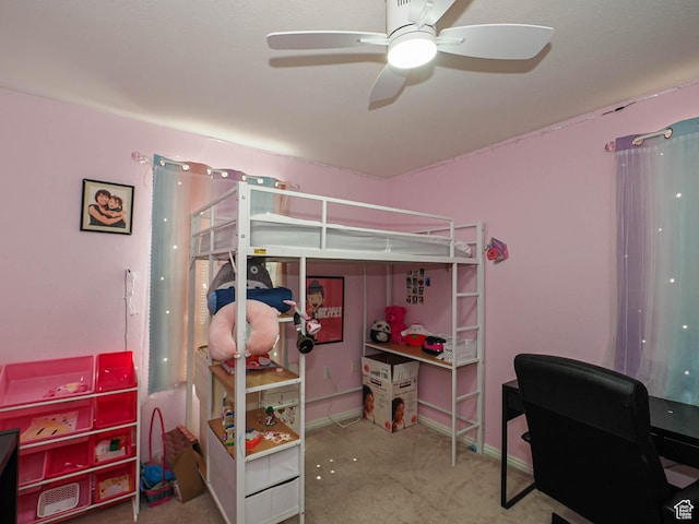 787 W Lennox St S, Midvale, UT 84047 - bedroom featuring carpet flooring, an office area, baseboards, and ceiling fan