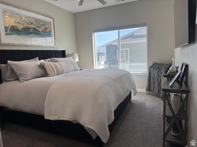 15456 S Navy Trails Ln W, Bluffdale, UT 84065 - bedroom with carpet floors and a ceiling fan