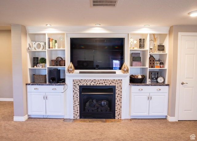 954 E 960 S, Ephraim, UT 84627 - carpeted living area featuring baseboards and a tiled fireplace