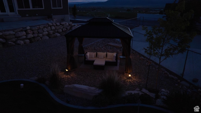 954 E 960 S, Ephraim, UT 84627 - view of swimming pool featuring a mountain view, a patio area, and a gazebo