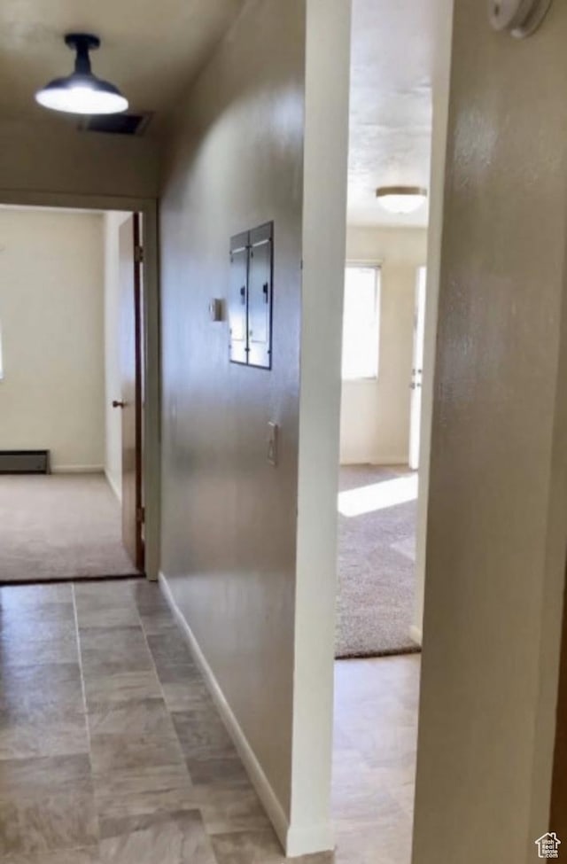 631 N 1150 W, Provo, UT 84601 - hall featuring electric panel, baseboards, and carpet