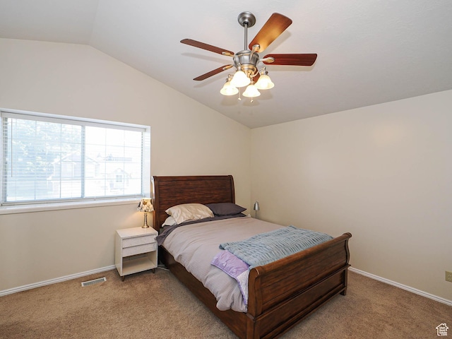 1090 E 2125 N, Layton, UT 84041 - bedroom with lofted ceiling, carpet, a ceiling fan, and baseboards