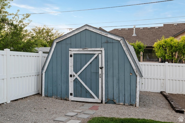 2276 W Bonniebrook Cir S, Taylorsville, UT 84129 - view of shed featuring a fenced backyard
