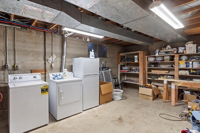 2377 S 150 E, Bountiful, UT 84010 - unfinished basement with freestanding refrigerator and washer and clothes dryer