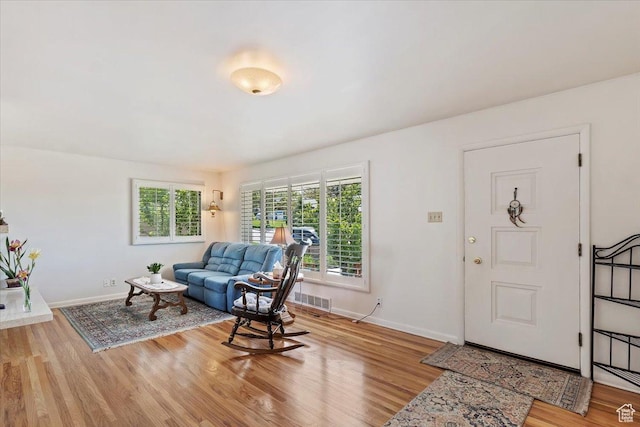 2377 S 150 E, Bountiful, UT 84010 - living room featuring baseboards and wood finished floors