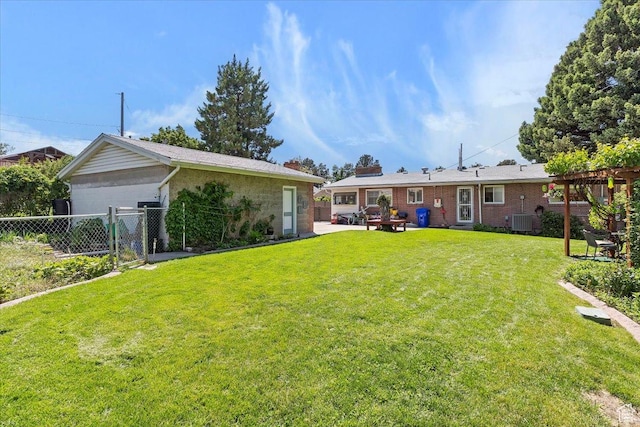 2377 S 150 E, Bountiful, UT 84010 - back of property with central air condition unit, a patio, and a garage