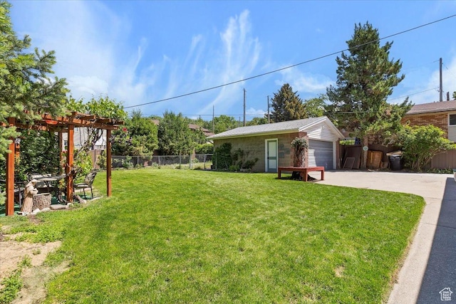 2377 S 150 E, Bountiful, UT 84010 - view of yard featuring a pergola and driveway