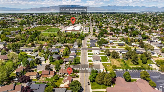 1064 E 200 N, Orem, UT 84097 - aerial view of residential area featuring a mountainous background
