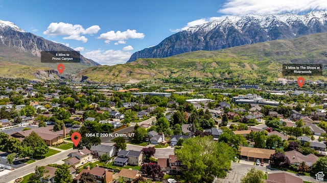 1064 E 200 N, Orem, UT 84097 - aerial view of residential area with mountains