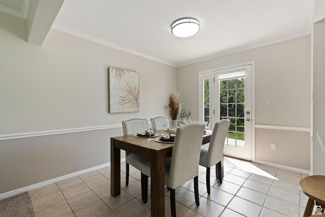 1064 E 200 N, Orem, UT 84097 - dining area with baseboards, ornamental molding, and light tile patterned floors