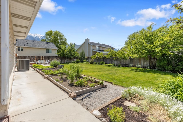 1064 E 200 N, Orem, UT 84097 - view of yard with a vegetable garden, cooling unit, and a mountain view
