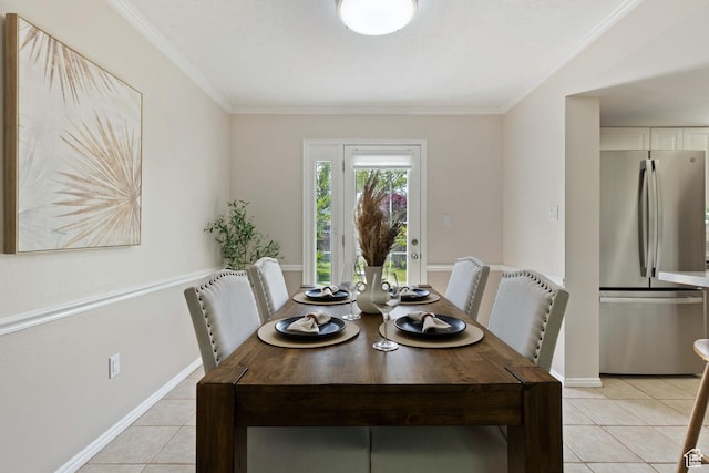 1064 E 200 N, Orem, UT 84097 - dining room featuring light tile patterned floors, ornamental molding, and baseboards