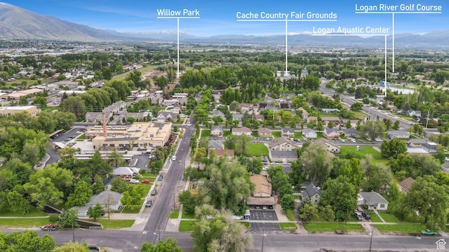 201 S 400 W, Logan, UT 84321 - aerial perspective of suburban area with a mountain backdrop