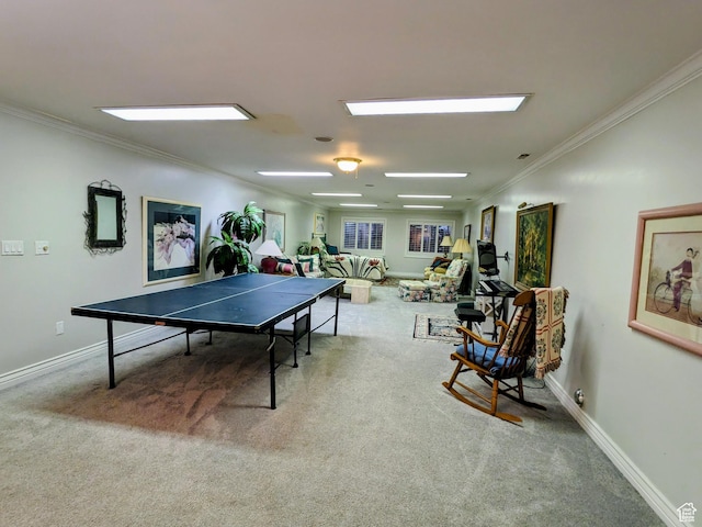 6331 S Shenandoah Ave, Salt Lake City, UT 84121 - rec room featuring carpet flooring, ornamental molding, and baseboards