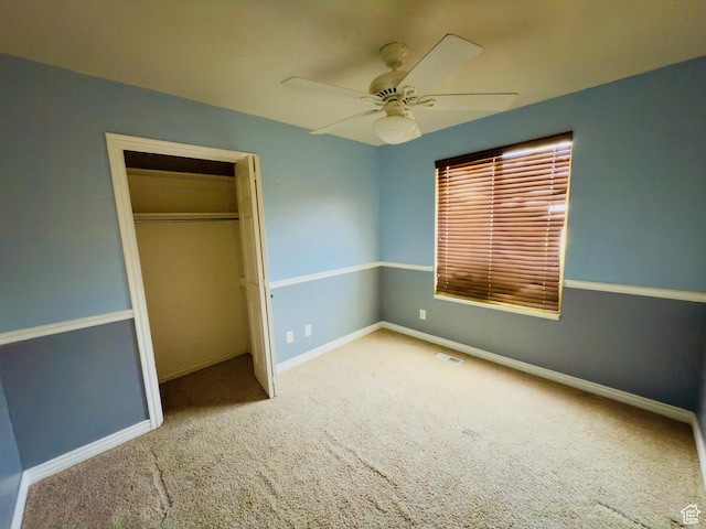 1965 E River Bottom Rd S, Springville, UT 84663 - unfurnished bedroom featuring carpet flooring, baseboards, a closet, and ceiling fan