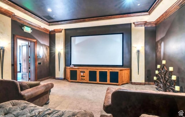 1030 N 995 W Unit 907, Orem, UT 84057 - home theater featuring ornamental molding, carpet floors, baseboards, and a tray ceiling