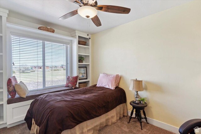 255 W 2700 N Unit 31, Pleasant View, UT 84414 - bedroom with carpet flooring, a ceiling fan, and baseboards